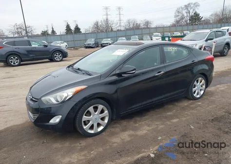 2013 Hyundai Elantra Limited z USA, uszkodzony, nr VIN 5NPDH4AE1DH286350